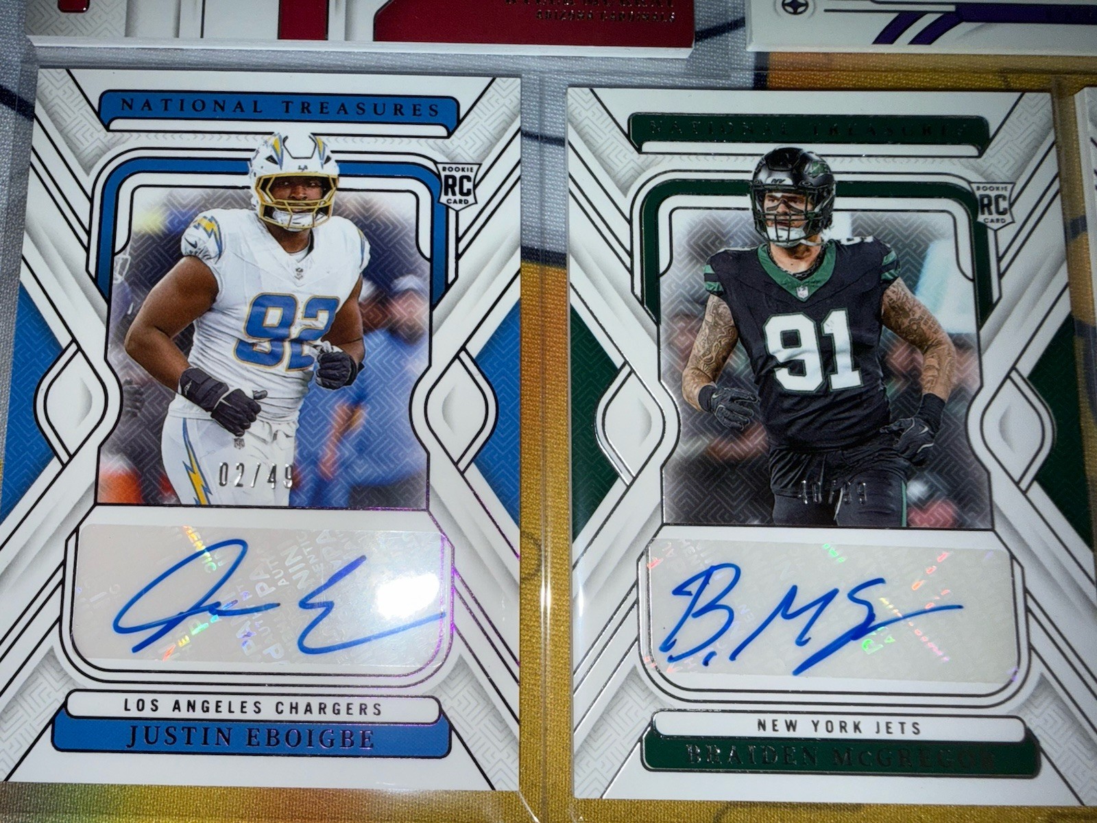 2024 Panini National Treasures NFL 7-Card Lot Rookie Auto Patch Numbered view 4