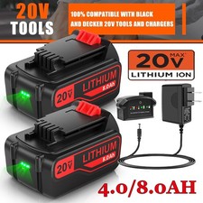 20V 8.0Ah Lithium-Ion Battery / Charger for BLACK and DECKER 20 Volt LBXR20 LB20