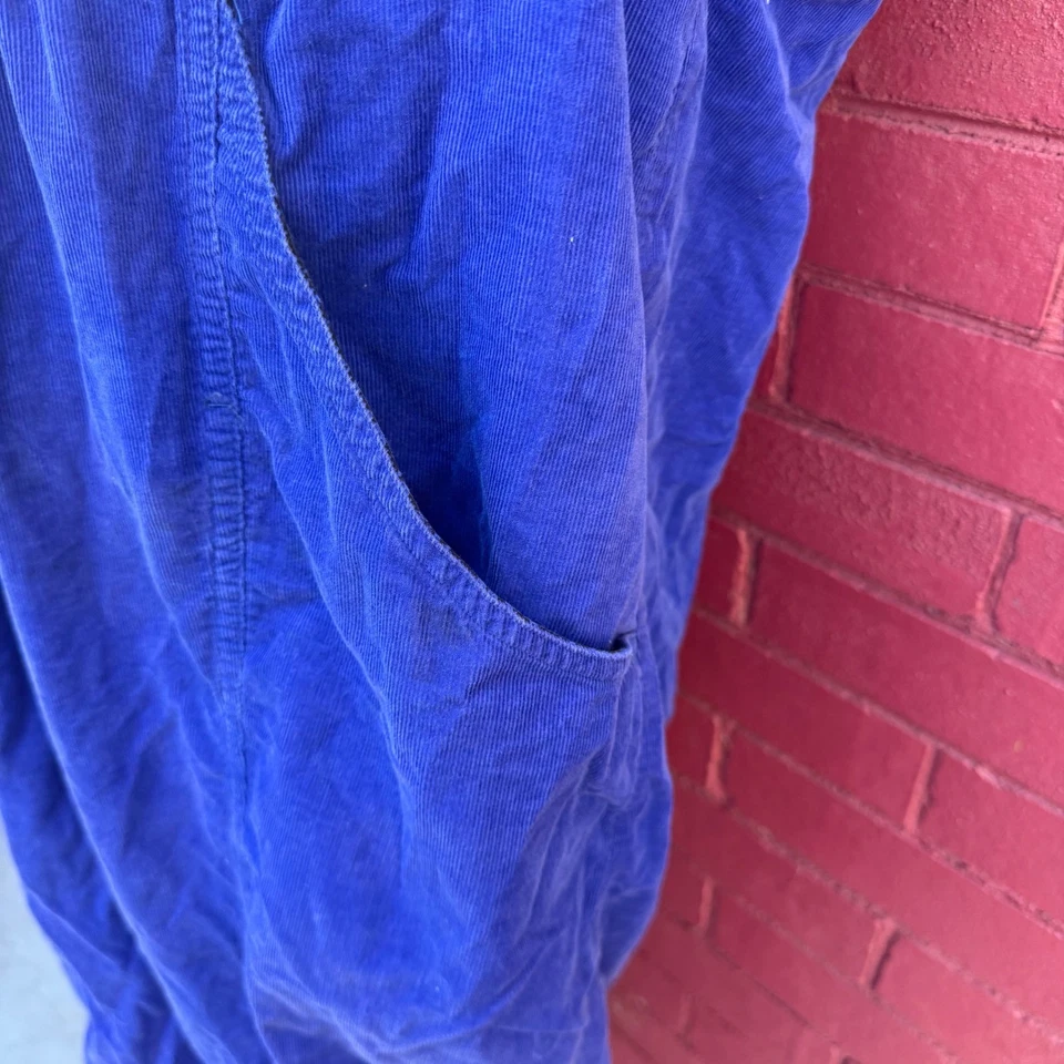 复古 Laura Ashley 灯芯绒套衫紫色无袖宽腿大号小屋 — 第 3/4 张图片