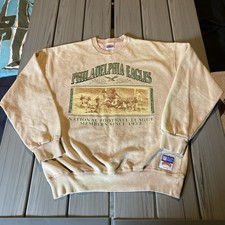 Vintage 90s Philadelphia Eagles Nutmeg Sweatshirt Size XL Classic NFL 1933 RARE
