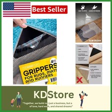 4 Pack Rug Corner Grippers Non-Slip Anti Slip Hold Down for Hardwood Tile Carpet