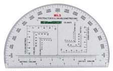 Military Protractor - Army Mills RA MOD Pathfinder Romer Cadets Mils Protracter