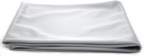 Ralcosuss Damen Satin Seide Schal und Halstuch für Abend dick hell silber - Bild 4 von 4