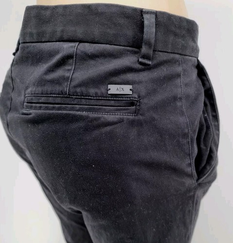 Armani Exchange Mens Black Pants 31rR Skinny 31x32 - Picture 6 of 10