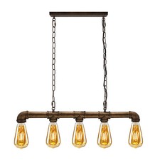 Vintage Industrial 5 Head Ceiling Lights Hanging Steampunk 5 Way Pendant Lamp UK