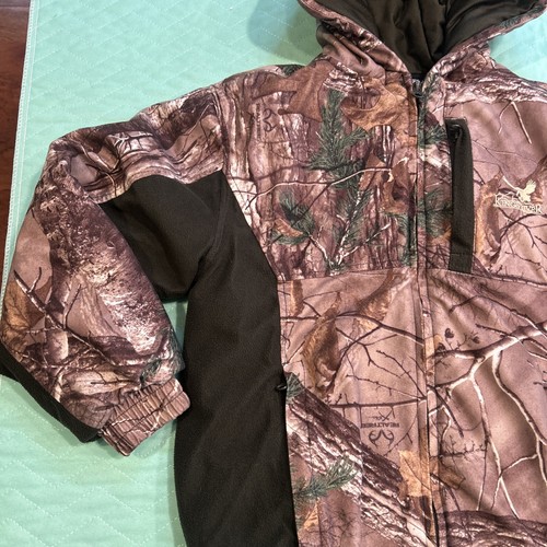 Kings River Boy's Size Large Real Tree Camo Hooded Insulated Jacket GUC - Picture 5 of 14
