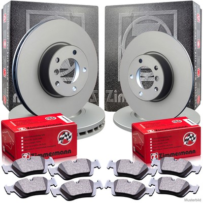 Zimmermann Bremsen Set Bremsscheiben & Beläge AUDI A4 B8 ...
