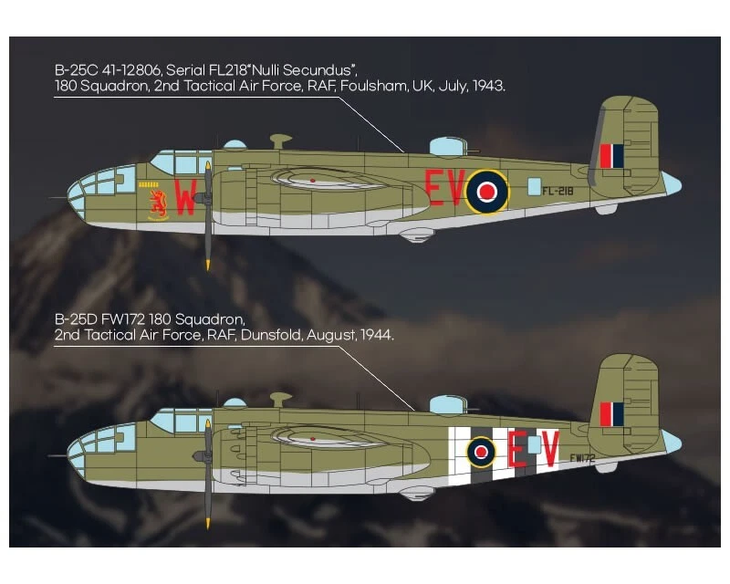Academy 12339 RAF B-25C/D "European Theatre" 1:48 modellismo - Immagine 2 di 4