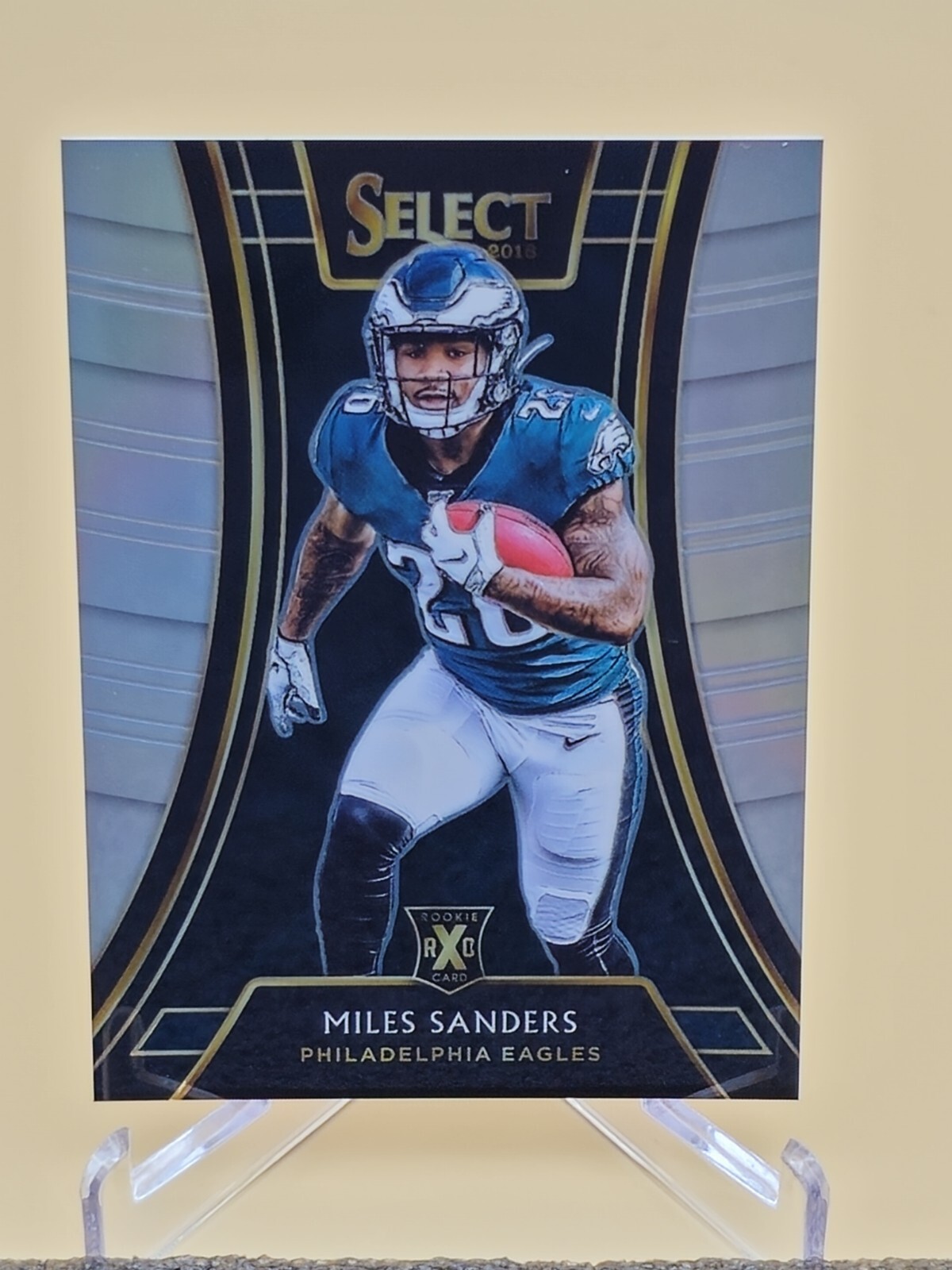 2018 Panini Select Football Miles Sanders Rookie XRC Silver Prizm