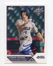 TANNER SCHOBEL SIGNED 2023 TOPPS PRO DEBUT BASEBALL CARD AUTO