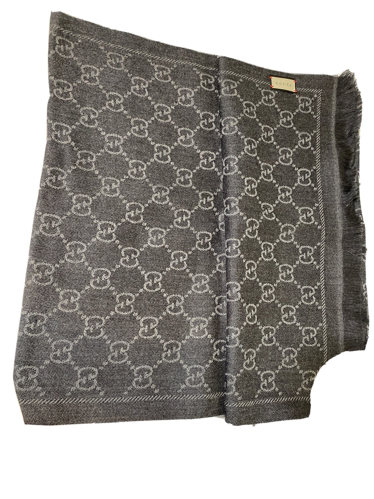 Nouvelle écharpe en soie laine laine de luxe logo Gucci authentique