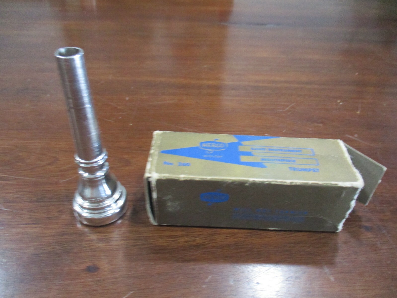 Herco Trumpet mouthpiece no.260 in original box rhodium plated will not tarnish