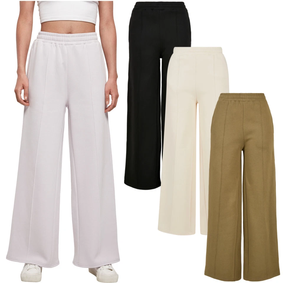Urban Classics Ladies Straight Pin Tuck Sweat Pants Hosen Jogginghosen Sweatpant - Bild 1 von 1