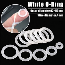 Food Grade O-Ring 4mm Cross Section Clear Silicone Rubber O Rings O.D 12mm 50mm