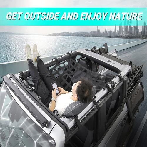 Car Roof Mesh Hammock Large for Ford Bronco Accessories 2021-23 4 Door 120*103CM - Bild 1 von 8