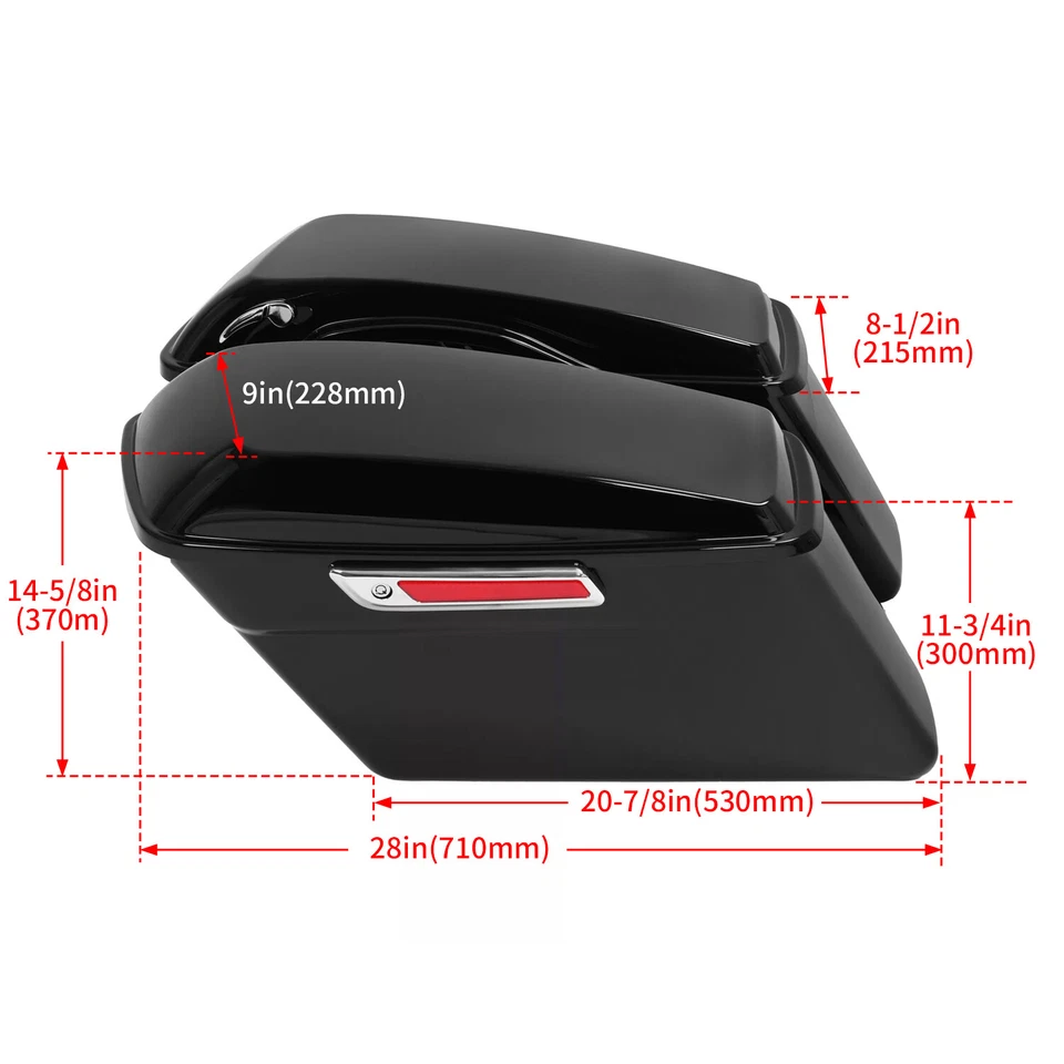 For Harley Sportster 04-14 Black Hard Saddlebags Saddle Bag&Conversion Brackets - Image 2 of 4