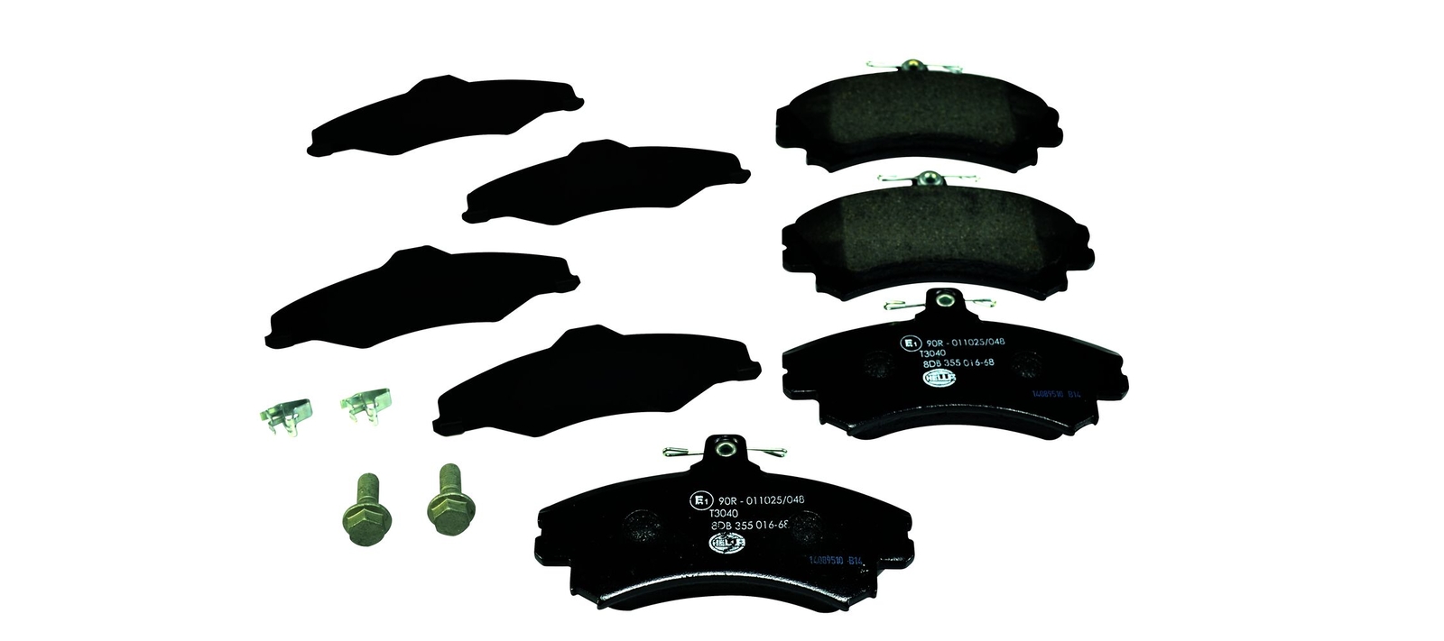 Front HELLA 8DB 355 016-681 Brake Pad Set, disc brake for MITSUBISHI,PROTON,VOLV