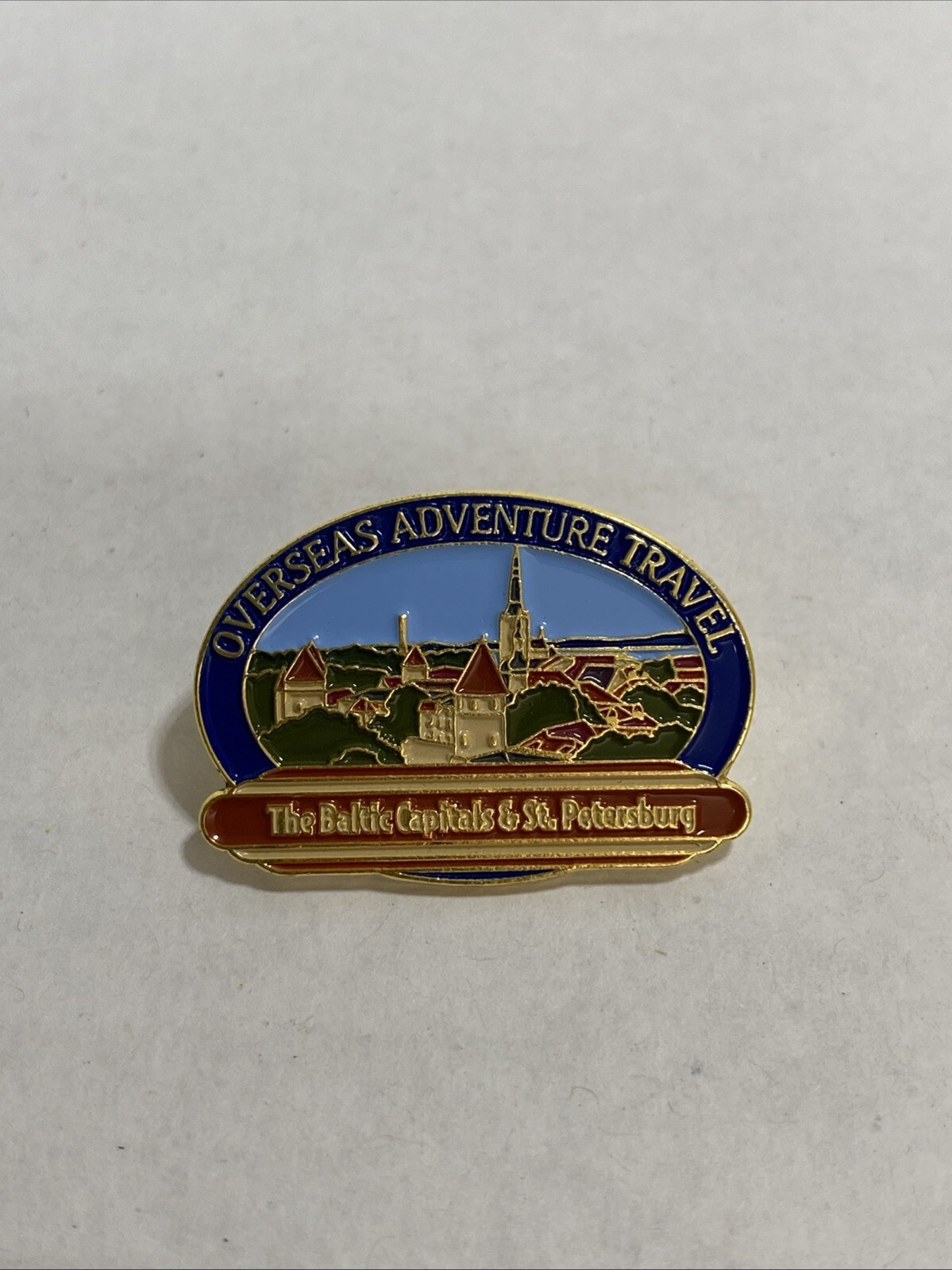 VTG Overseas Adventure Travel The Baltic Capitals & St. Petersburg Lapel Hat Pin
