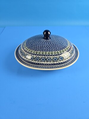 Polish Pottery Baker with Cover 10'' Ceramika Artystyczna UNIKAT