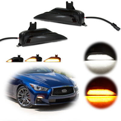 #ad #ad For Infiniti Q50 Q50S Sport 2014 2020 Front Sequential LED Turn Signal Fog Light $29.99