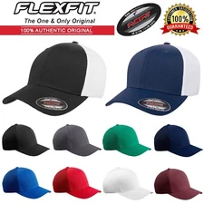 NEW Original Flexfit Adult Baseball Fitted Hat Ultrafibre and Airmesh Cap 6533