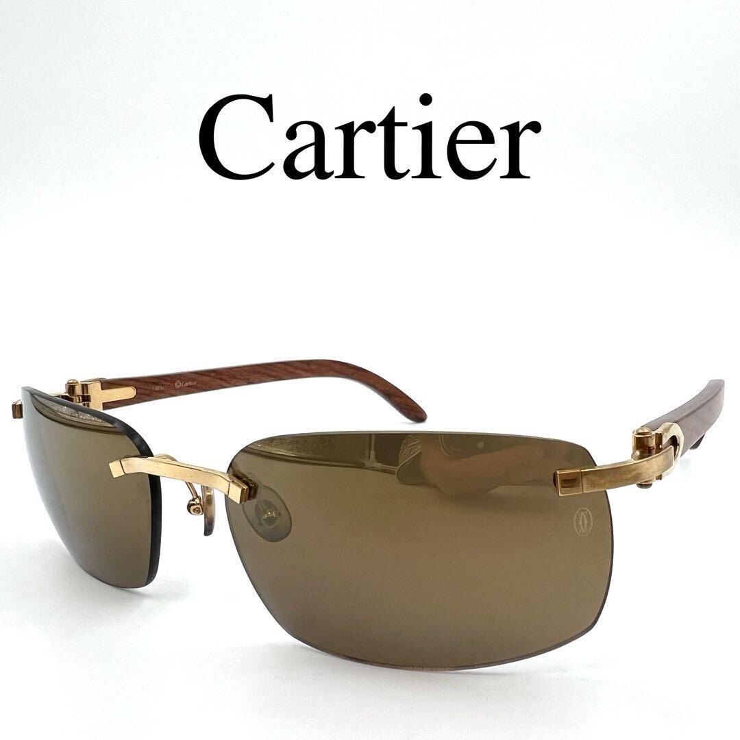 Vintage Cartier Sunglasses Non-prescription Eyewear Wood