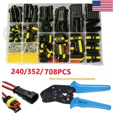 240/708X 1-6P Car Automotive Waterproof Electrical Wire Connectors Plug Kit Set