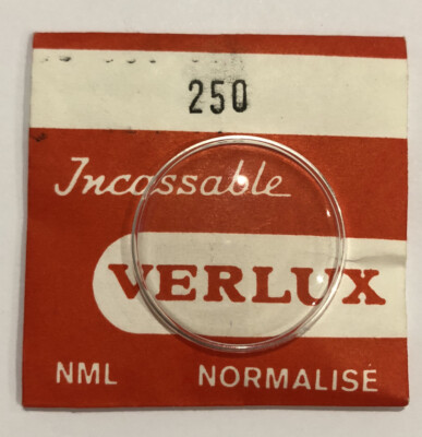 Neuf 1 Verre Verlux Normalise ( Glass ) Plexi Montre @ 402 De Diametre