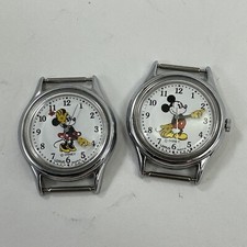 Vintage Lorus Mickey Mouse Minnie Mouse Quartz Watch Faces Matching For parts