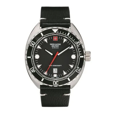 Swiss Alpine Military Herren Uhr Analog Quarz 7040.1537SAM Leder - Bild 1 von 3
