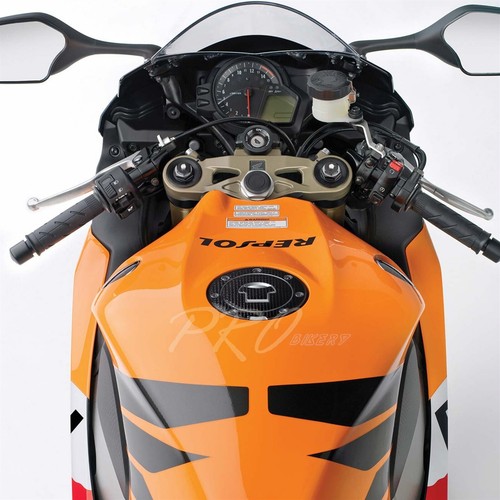 3D Perforated Black Tank Pad + Fuel Cap Cover For Honda CB500 CBR500 650F (13-23)