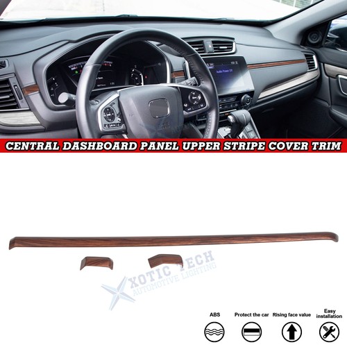 Interior Sporty Center Console Cover Trim Peach Wood Grain For Honda CRV 2017-22 - Picture 24 of 42
