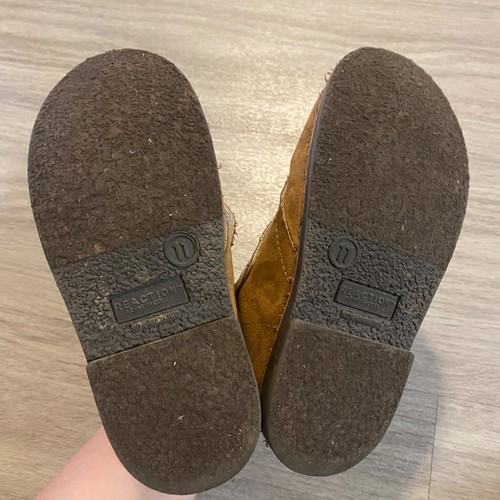 Reaction Kenneth Cole kid's slip on suede sheepskin lined tall boots size 11 - Picture 5 of 6