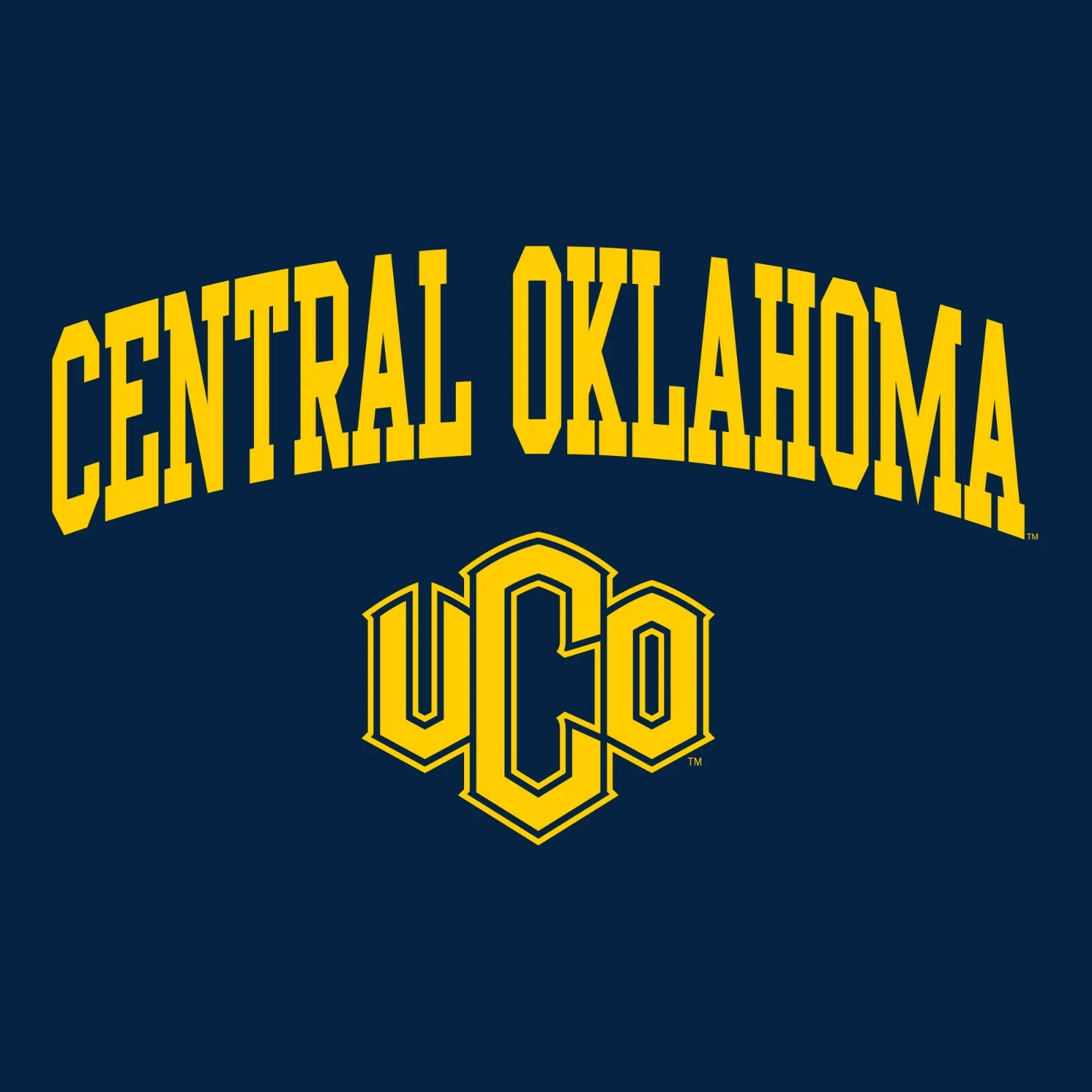 Central Oklahoma Bronchos Arch Logo Hoodie - Navy