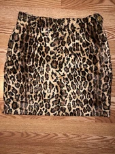 Authentic Moschino Cheap And Chic Leopard Hair  Mini Skirt