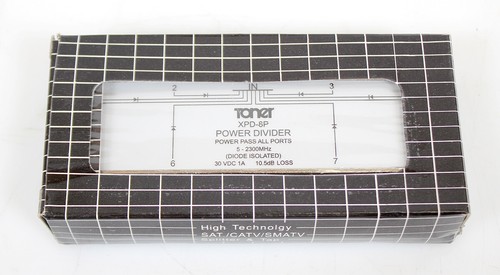 Toner XPD-8P L-Band Power Divider 5MHz-2300MHz, 8-Out Port, Diode Isolated - Picture 2 of 3