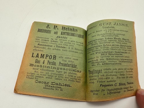 Antique Almanac Almanack SWEDISH 1900 A. H. Bobecks Tidaholm Sweden! - Picture 12 of 12