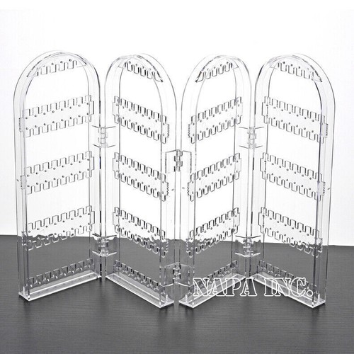 Folding Acrylic Earrings Rack Jewelry Display Stand Storage Holder Organizer Box - Picture 9 of 12