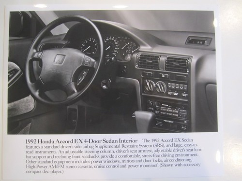 FOTOS DE PRENSA HONDA ACCORD EX SEDÁN - 1992 - Imagen 3 de 3