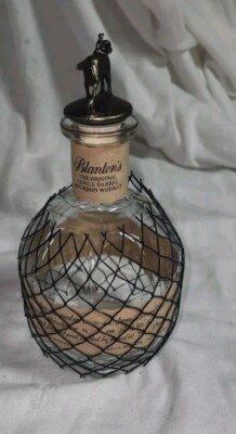 Blanton's Bourbon Whiskey Empty Bottle With Horse Jockey Stopper ''S''