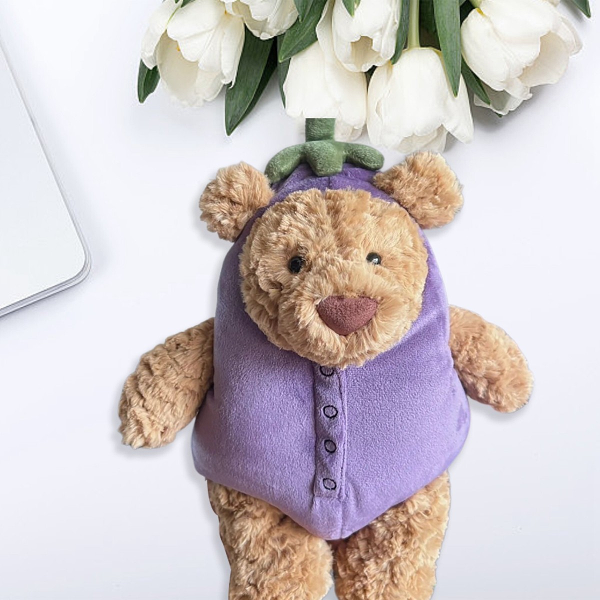  Bartholomew Bear Aubergine ナスくま Bartholomew Bear Eggplant - Official Jellycat