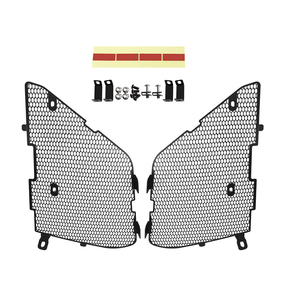 PAIR Grill Covers Radiator Guards w/Bolts For Corvette C8 2020 2021