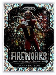 2022 Panini Prizm Jahan Dotson #F-23 RC Fireworks No Huddle Commanders