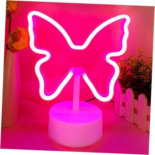 Butterfly Neon Sign Neon Light, USB/Battery Operated Butterfly LED Signs Pink