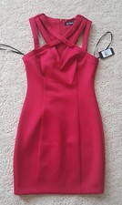 GUESS Cocktail Dress Raspberry Red Dress Red Party Dress Size 8 NWT