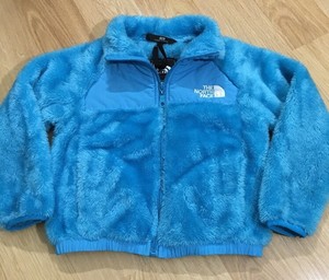 white fuzzy north face