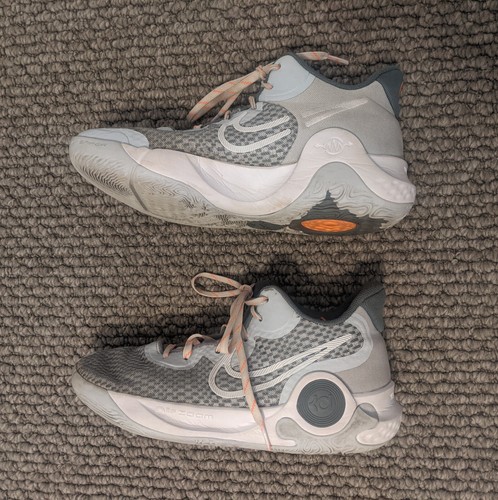 Nike KD Trey 5 IX Mens White Gray Orange Platinum Basketball Sneakers US 7 EU 40 - Picture 8 of 12