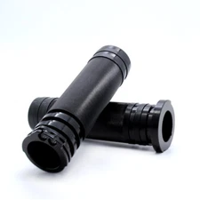 Black Rubber Left Right Handlebar Hand Grips Universal Fit For Harley Motorcycle