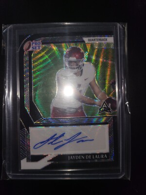 2022 Pro Set Jayden De Laura Rookie Auto Arizona Wildcats/ Texas St Bobcats 