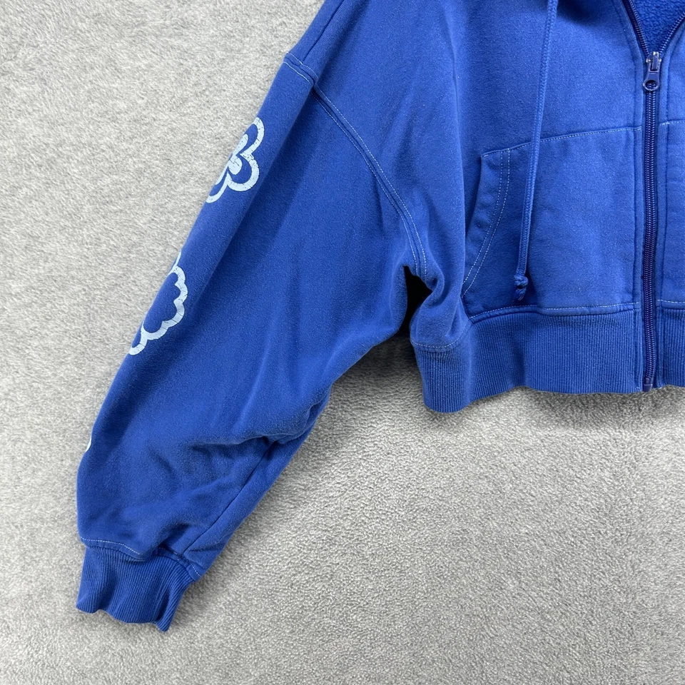 Playboy Hoodie Womens Size XS Blue Long Sleeve Pac Sun Cropped Full Zip - Image 2 of 4